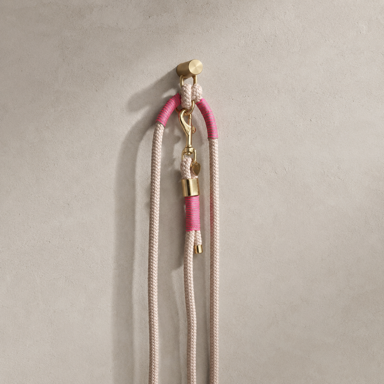 beige Leine mit pink und gold